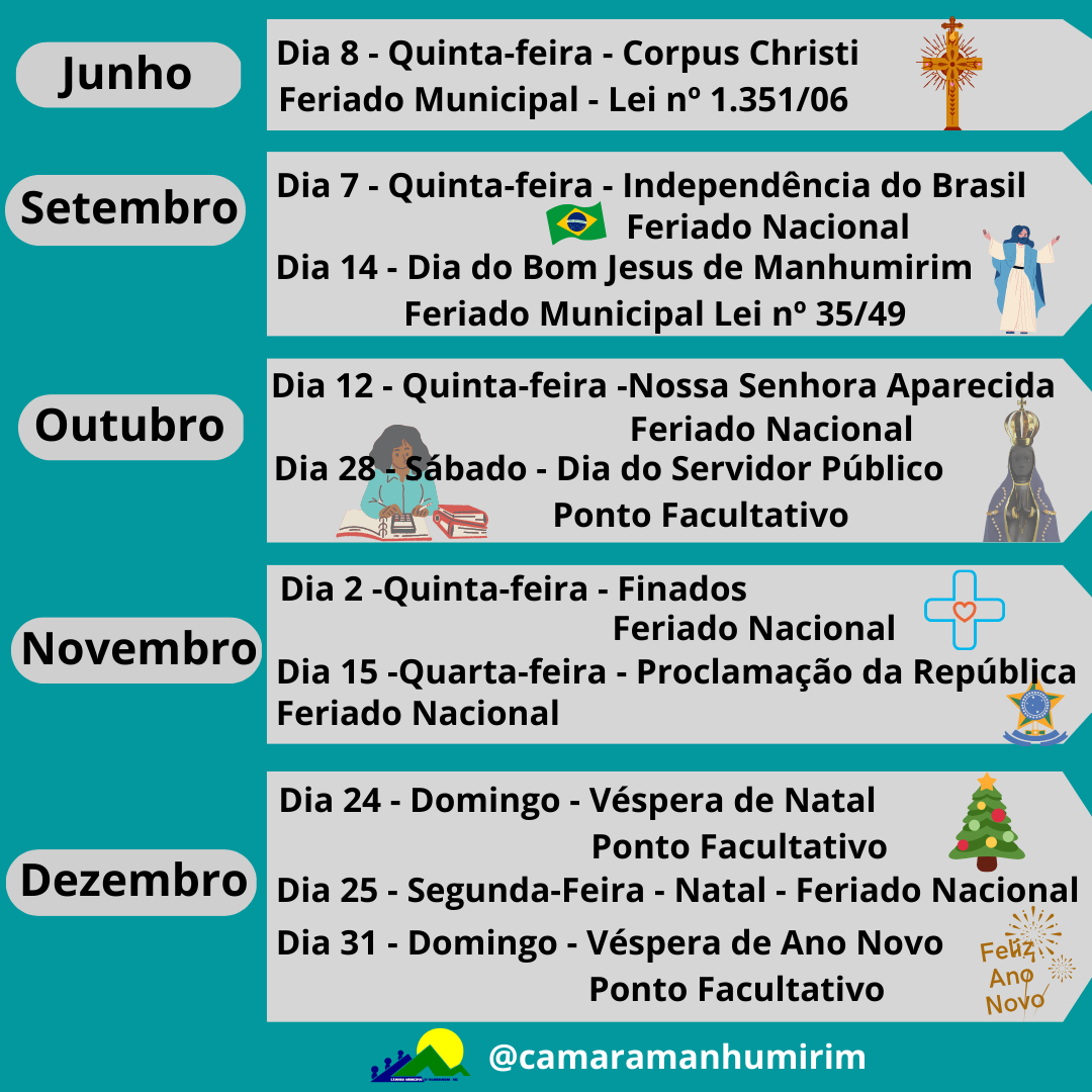 Calendário feriados 2023 2