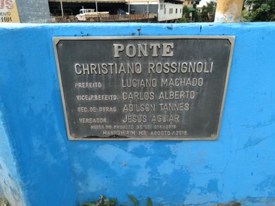 Placa ponte Cristiano Rossignoli