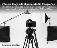 A Câmara vai contratar estúdio fotográfico 