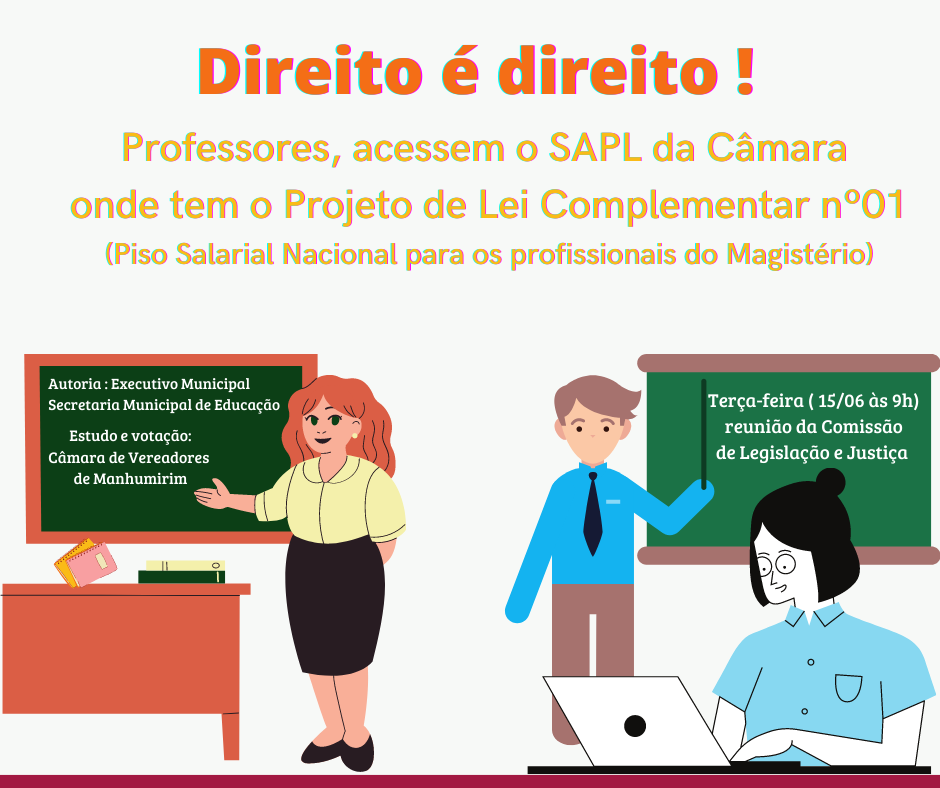 Acesse o texto do Projeto de Lei Complementar nº 01 (Piso Nacional profissionais do Magistério).