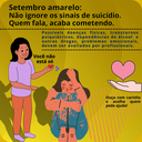 Mês de setembro destaca a campanha de prevenção e combate ao suicídio