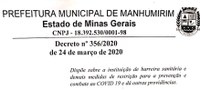 Novo decreto cria barreira sanitária nas três entradas e saídas da cidade