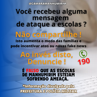 Você recebeu mensagem de ataque a escolas? 